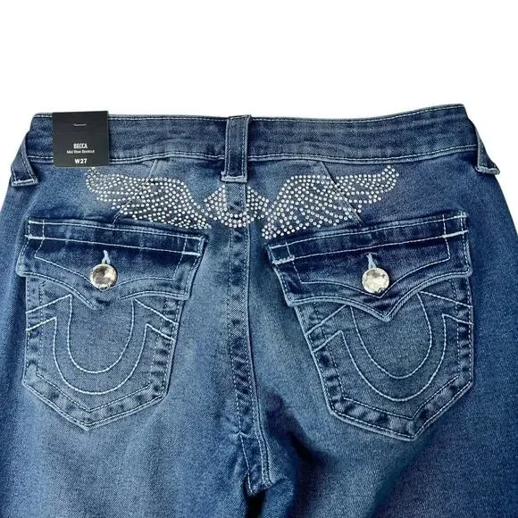 New True Religion Becca Mid Rise Bootcut Jeans Women’s Size 27 - Picture 6 of 10